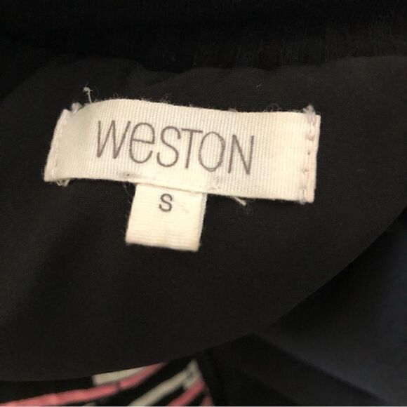 Anthropologie Weston Quilted Bomber Jacket Pink Black Small - Picture 5 of 9